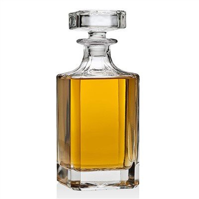 Bouteille de carafe à whisky en verre