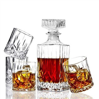Carafe à whisky en verre cristal