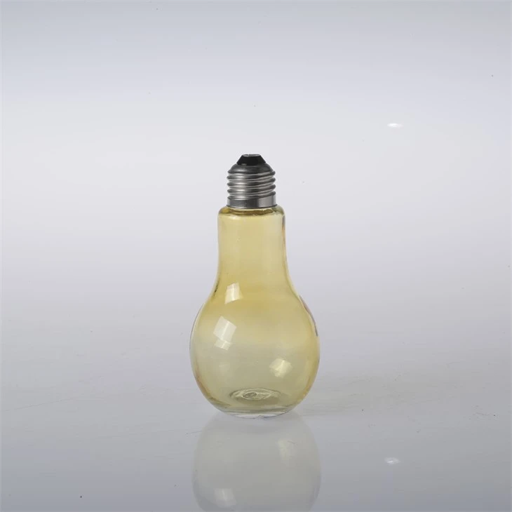 Glass Light Bulb Shaped With Straw