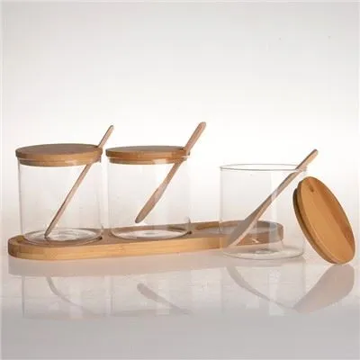 Paquet de 3 contenants d'assaisonnement avec couvercle