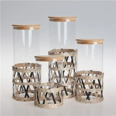 Boîte de stockage d'épices en verre