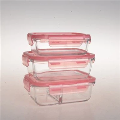 Récipients de stockage en verre avec couvercle à clip