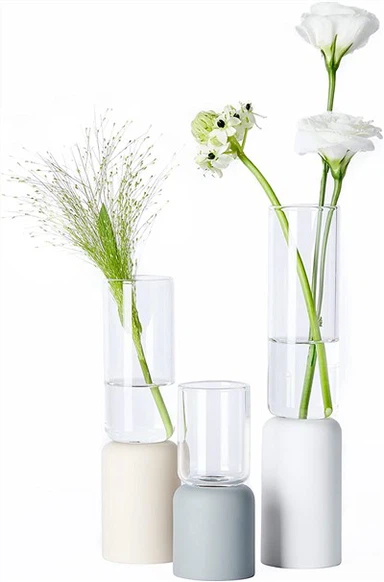 Vase en verre transparent minimaliste