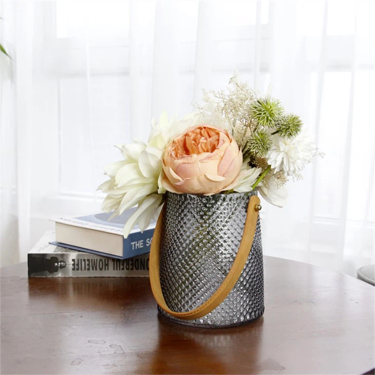 Vases cylindriques en verre Vase à fleurs transparent