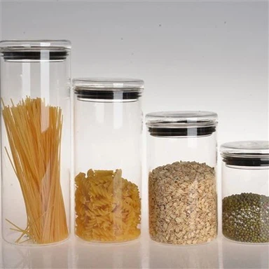 Bocaux Mason en verre avec couvercles en verre