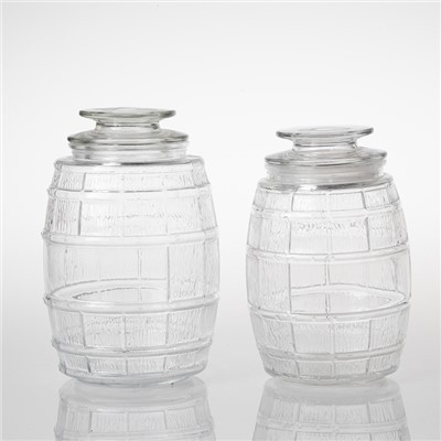Lot de 2 bocaux en verre à col large