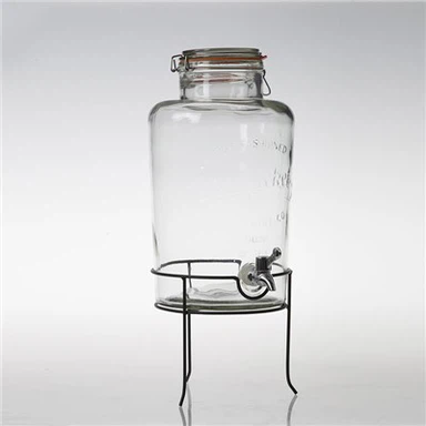 Distributeur d'eau en verre avec support