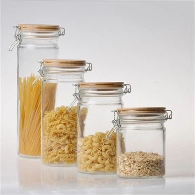 Grand pot en verre avec couvercle
