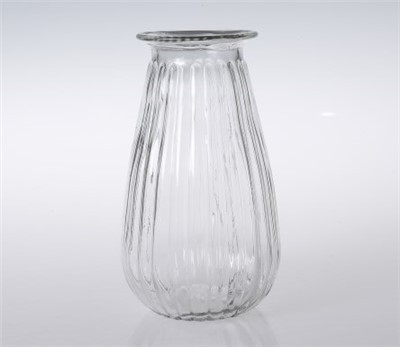 Vase en verre à rayures classiques