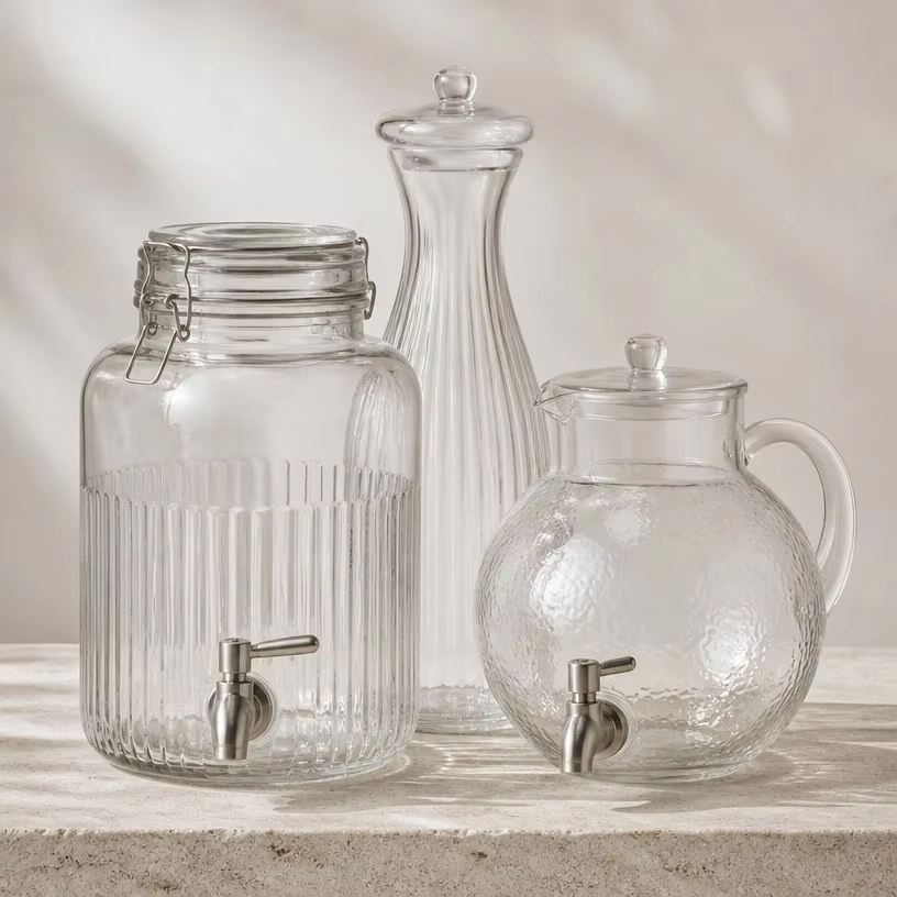 Distributeur de boissons en verre