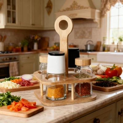 Ensemble d'épices à couvercle mixte de 4-pots