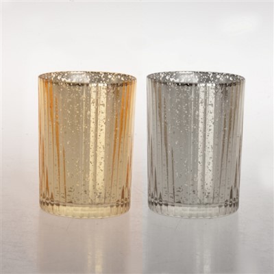 Bougeoir en verre à bougie chauffe-plat cylindrique