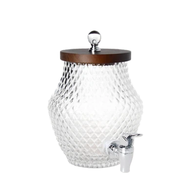 Distributeur de boissons en verre en forme d'ananas-